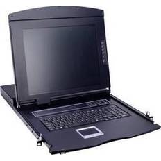 Value KVM-Konsole USB Deutsch 43 cm 17" Serverschrank Zubehör, Schwarz