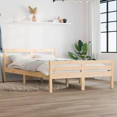 vidaXL Estructura De Cama Doble Marrón