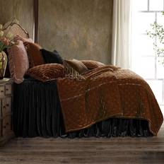 Bedspreads HiEnd Accents Stella Silk Velvet 3 Set Bedspread Black