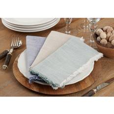 Turquoise Cloth Napkins Saro Cornelia 20" Cotton Cloth Napkin Turquoise, Blue (50.8x50.8)