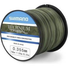 Brun Fiskeliner Shimano Technium nynlonline 600m/ 0,405mm 14 kg, camo