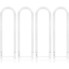 Light Bulbs Luxrite T8 T12 U Bend LED Tube Light 18W=32W 3000K Soft White 2000 Lumens G13 4-Pack