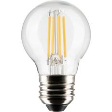 Edison led bulb dimmable Satco Lighting S21222 5.5 Watt Vintage Edison Dimmable G16.5 Medium E26 Led Bulb Clear