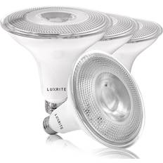 Light Bulbs Luxrite 120-Watt Equivalent PAR38 Dimmable LED Light Bulbs 5000K Bright White Wet Rated 4-Pack