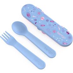 Kids Utensil Set Reusable Plastic Fork Spoon