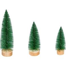 Evergreen LED Color Changing Bottlebrush Trees, Set of 3