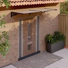 vidaXL Sort Dørbaldakin 239 x 90 cm Polycarbonat Sort