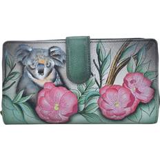 Anna by Anuschka Anuschka Hand Painted Genuine Leather Two Fold Wallet - Cuddly Koala