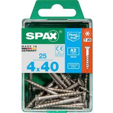 Spax Lot De 25 Vis Inox Tête Fraisée Torx Diam.4 mm x L.40 mm