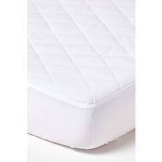 Small double mattress protector Homescapes Small Double Mattress Cover White