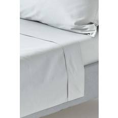 Silver Bed Sheets Homescapes Single, 200 Thread Count Bed Sheet Silver, Grey