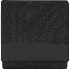 Rectangular Guest Towels Furn Textured Weave Oxford Panel Hand Guest Towel Black