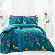 Textiles Double Dreams Drapes Ingrid Floral Duvet Cover Turquoise