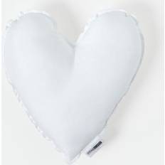 White Complete Decoration Pillows Homescapes 16" Super Microfibre Heart Shaped Cushion Pad Complete Decoration Pillows White