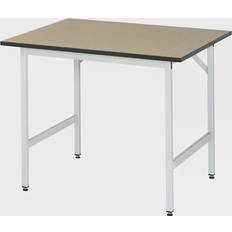 DIY Accessories RAU Work table, height adjustable, 800 850 mm, MDF worktop, WxD 1000 x 800 mm, light grey