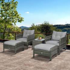 Outdoor Lounge Sets OutSunny 5 Pieces Outdoor Lounge Set