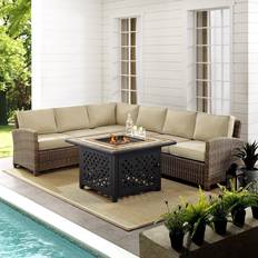 Patio Furniture Crosley Furniture Bradenton Collection KO70158-SA Outdoor Lounge Set