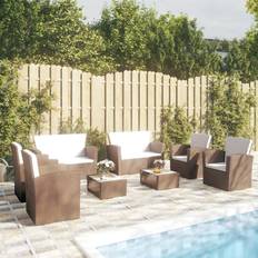Stål - Vita Loungeset vidaXL dynor Loungeset