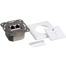 Backbox LogiLink Cat.6A outlet 2 shielded with backbox