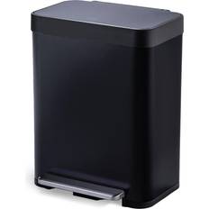 Black 13 gallon trash can Home Zone Living Zone Living 13 Gallon Kitchen Trash Can