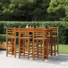 Sgabelli da bar per esterni vidaXL Sgabelli Da Bar 6 pz in Legno Massello di Acacia - Marrone