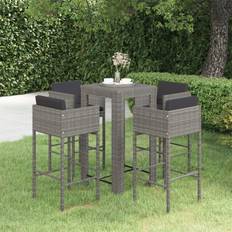 vidaXL 5-tlg. Gartenbar-Set Bargruppe, 1 Tisch einschl. 4 Stühle