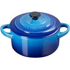 Grès Mini Cocottes Le Creuset Azure Petite Round avec couvercle 0.25 L 10 cm