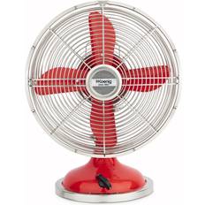 Naranja Ventiladores de escritorio H.Koenig JOE50 Rojo Acero Inoxidable