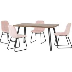 Pink Dining Sets SECONIQUE Quebec Wave Edge Dining Set