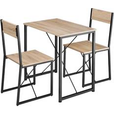 Marrón Juegos de Comedor tectake Sitzgruppe Margate Industrial Holz Hell Eiche Sonoma Juego de Comedor