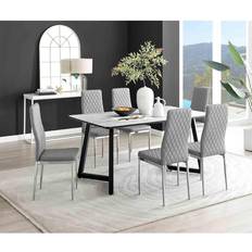 Yellow Dining Sets Box Carson White Marble Dining Set