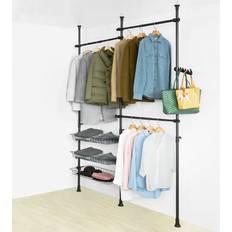 SoBuy Black Clothes Rack Shelving System