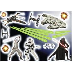 Rot Einrichtungsdetails Komar Wandtattoo Star Wars Set, 17 bunt|grau|schwarz|weiß