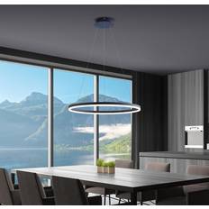 Paul Neuhaus Ceiling Lamps Paul Neuhaus Karev 1-Light Geometric LED Chandelier 120cm H x 80cm W x 80cm D Pendant Lamp