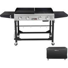 Gas Grills Royal Gourmet GD401C 4-Burner Portable Top Griddle Combo