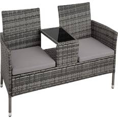 Polyrattan havemøbler tectake Polyrattan havestole Havebænk