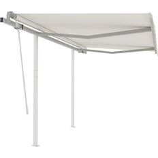 Window Awnings vidaXL Manual Retractable Awning with Posts 3 x 2.5 m