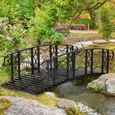 OutSunny Trellises OutSunny Metal Arch Backyard Garden Bridge