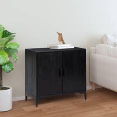 vidaXL black Solid Pine Sideboard