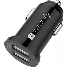 Batterier & Opladere Techly IUSB2-CAR5-A24 oplader til mobil enhed Sort Automatisk