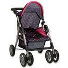 Moni Puppenbuggy, Puppenwagen Punkte 9352, zusammenklappbar, Schiebehöhe bis 62 cm