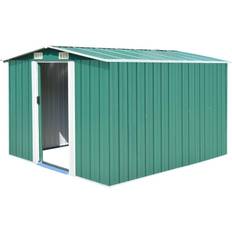 Sheds vidaXL Garden Shed 257x298x178 cm Metal Green (Building Area )