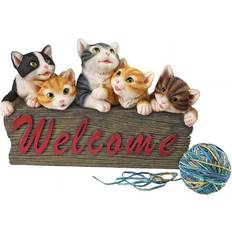 Design Toscano Kitten Kaboodle Cat Welcome