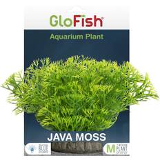 Pets GloFish Java Moss Green Plant Fluorescent Under Blue Light Aquarium