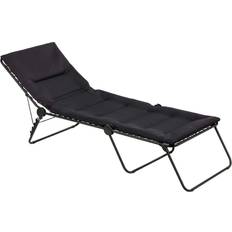 Lafuma Mobilier de Jardin et d'Extérieur Lafuma Mobilier Bain De Soleil Pliable Siesta L Acier Tube Noir