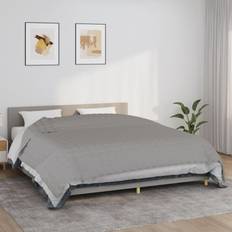 220 cm Tyngdedyner vidaXL Tyngdetæppe 220x260 cm 15 kg Stof Grå Tyngdedyne Grå