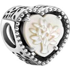 Pandora Openwork Heart & Family Tree Charm - Silver/Mother of Pearl