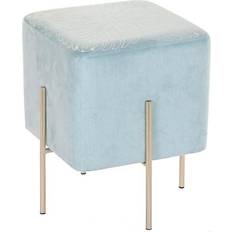 Or Repose-pieds Dkd Home Decor Fußstütze Gold Himmelsblau Fußhocker