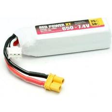 Xt30 Red Power LiPo accupack 7.4 V 650 mAh 25 C Softcase XT30