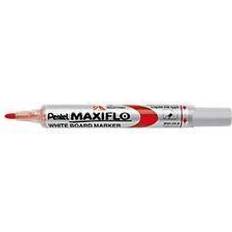 Rojo Artes y Manualidades Pentel Maxiflo Whiteboard Marker, Fine Bullet Point, Red Ink, Pack of 12